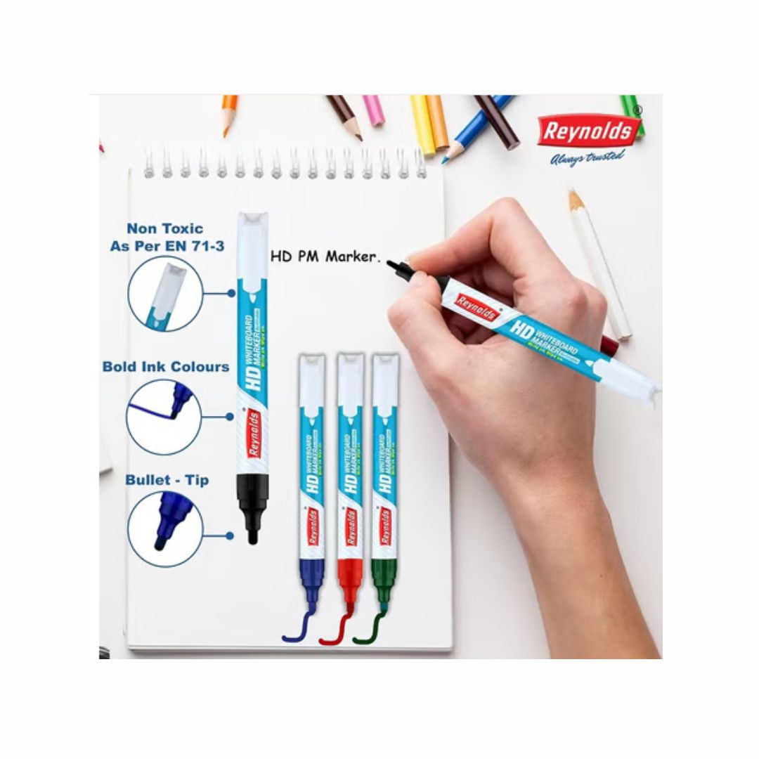 Reynolds HD Whiteboard Marker Set (Refillable)