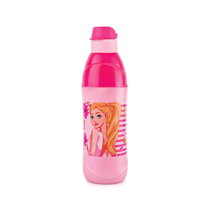 CELLO Puro Steel-X Kids Zee 900 Water Bottle | Barbie Design Water Bottle | Leakproof | Cold Insulation | Pack of 1 | 700ml | Light Pink