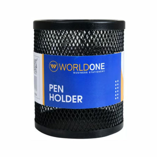 Worldone Mesh Metal Pencil/ Pen Holder (Black)