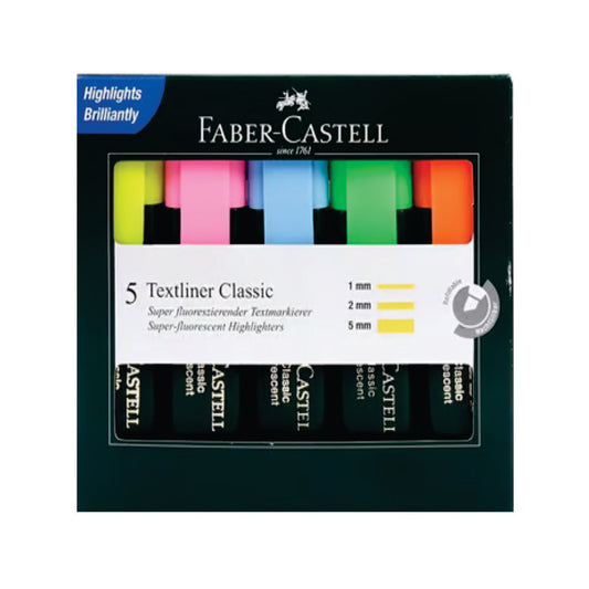 Faber-Castell Highlighter Pen (5 Shades)