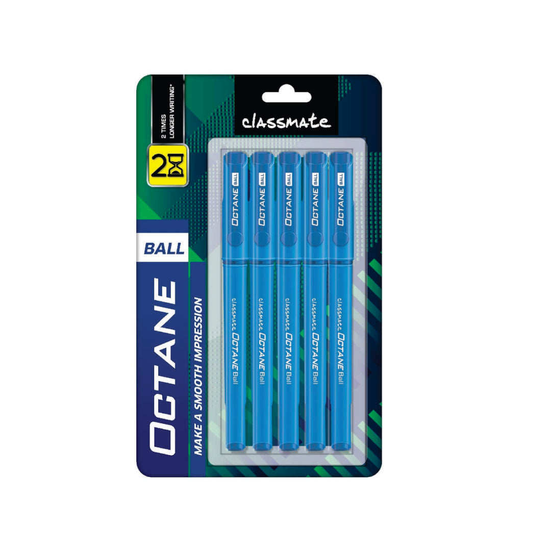 Classmate Octane Ball Pen - Pack of 5 (Blue)