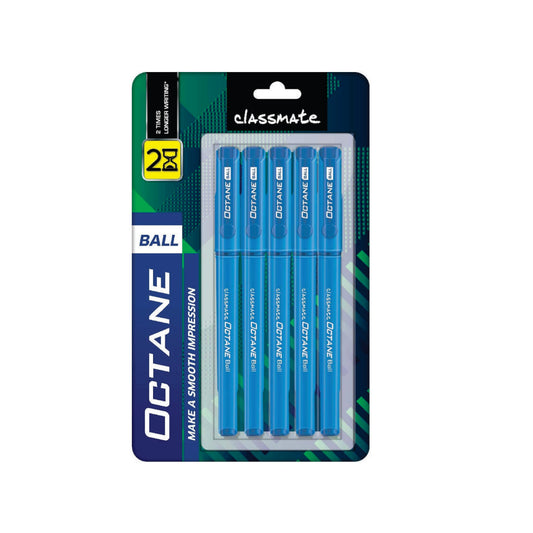 Classmate Octane Ball Pen - Pack of 5 (Blue)