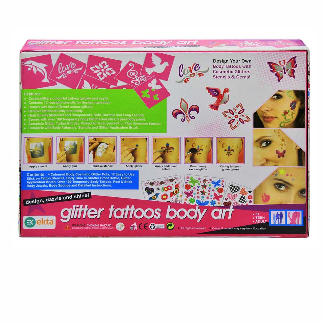 Ekta Glitter Tattoos Body Art Kit (5+ years)