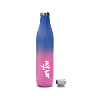 Milton Prudent 1100 Thermosteel 24 Hours Hot and Cold Water Bottle, 1023 ml, Pink Blue