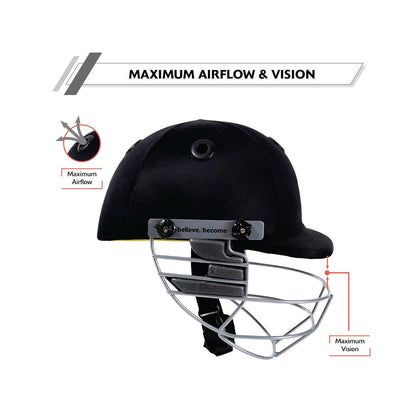 Cricket Helmet SG Blazetech (Black, Small)