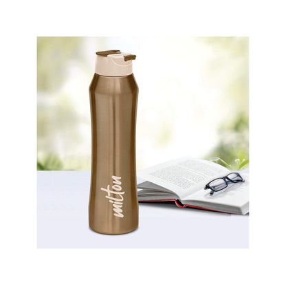 Milton Stark 900 Thermosteel 24 Hours Hot or Cold Water Bottle, 790 ml, Brown