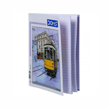 Doms Single Line Notebook - City Life Series (57 GSM, Assorted)