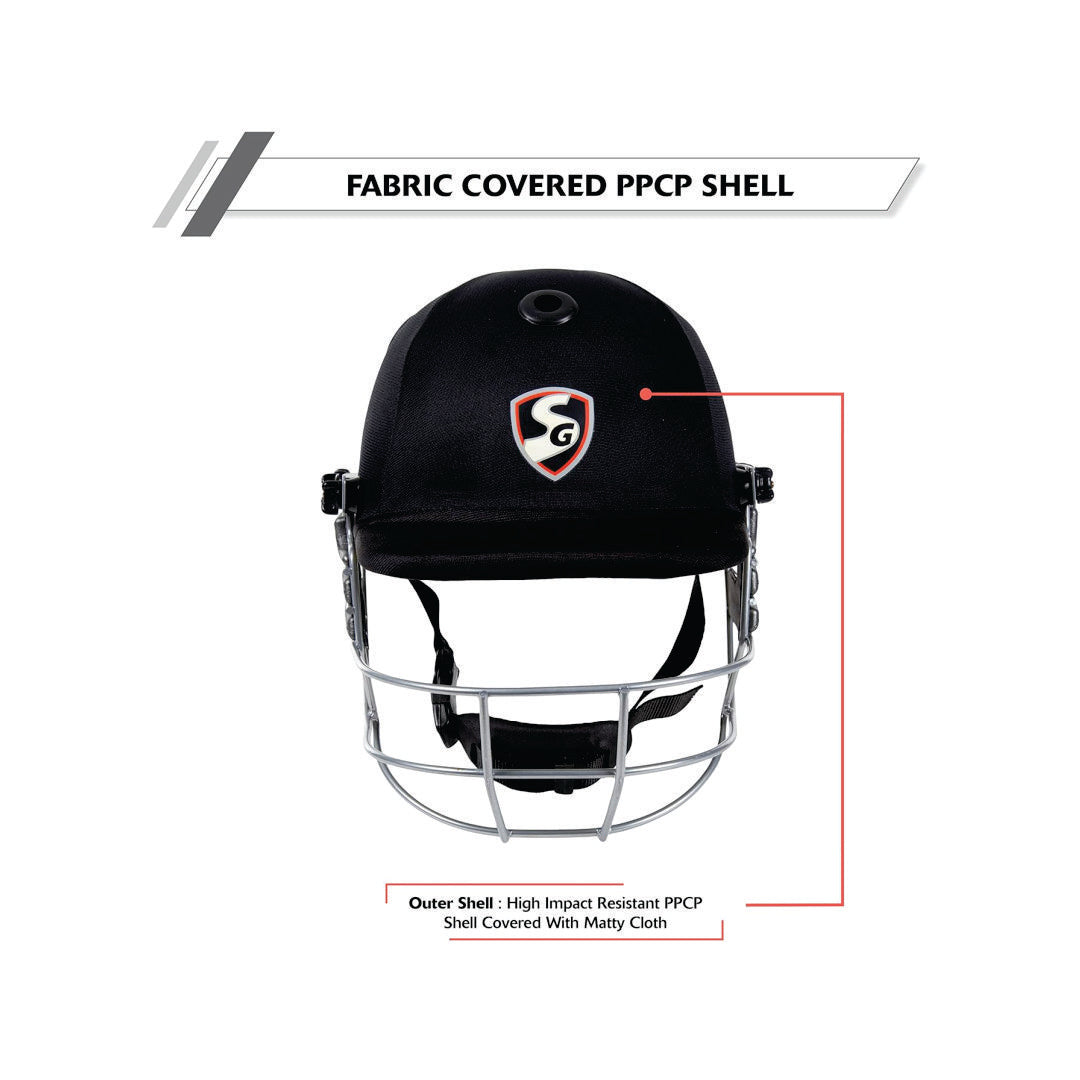 Cricket Helmet SG Blazetech (Black, Small)