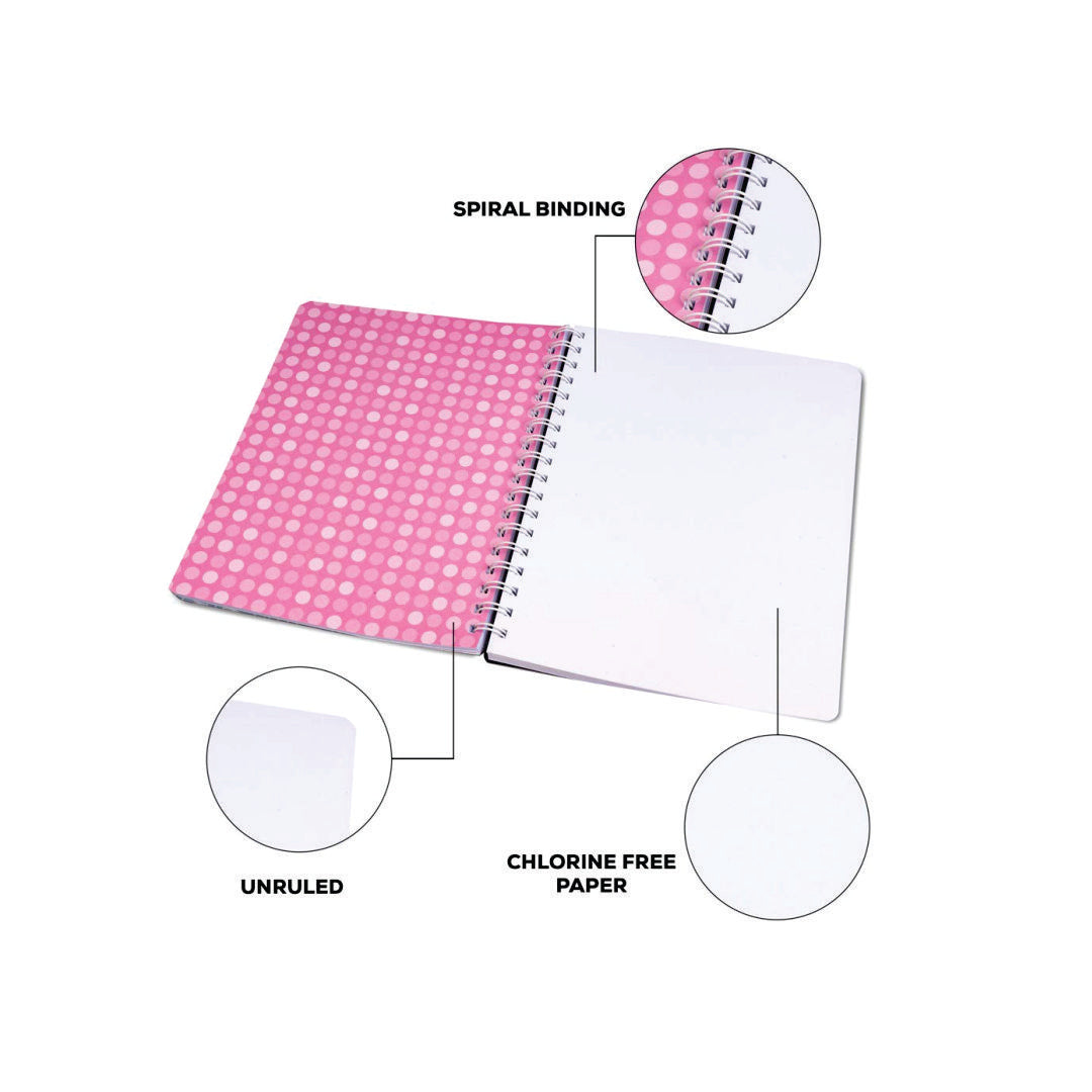 Classmate Unruled Spiral Notebook (24 x 18 cm, Assorted, 302 Pages)