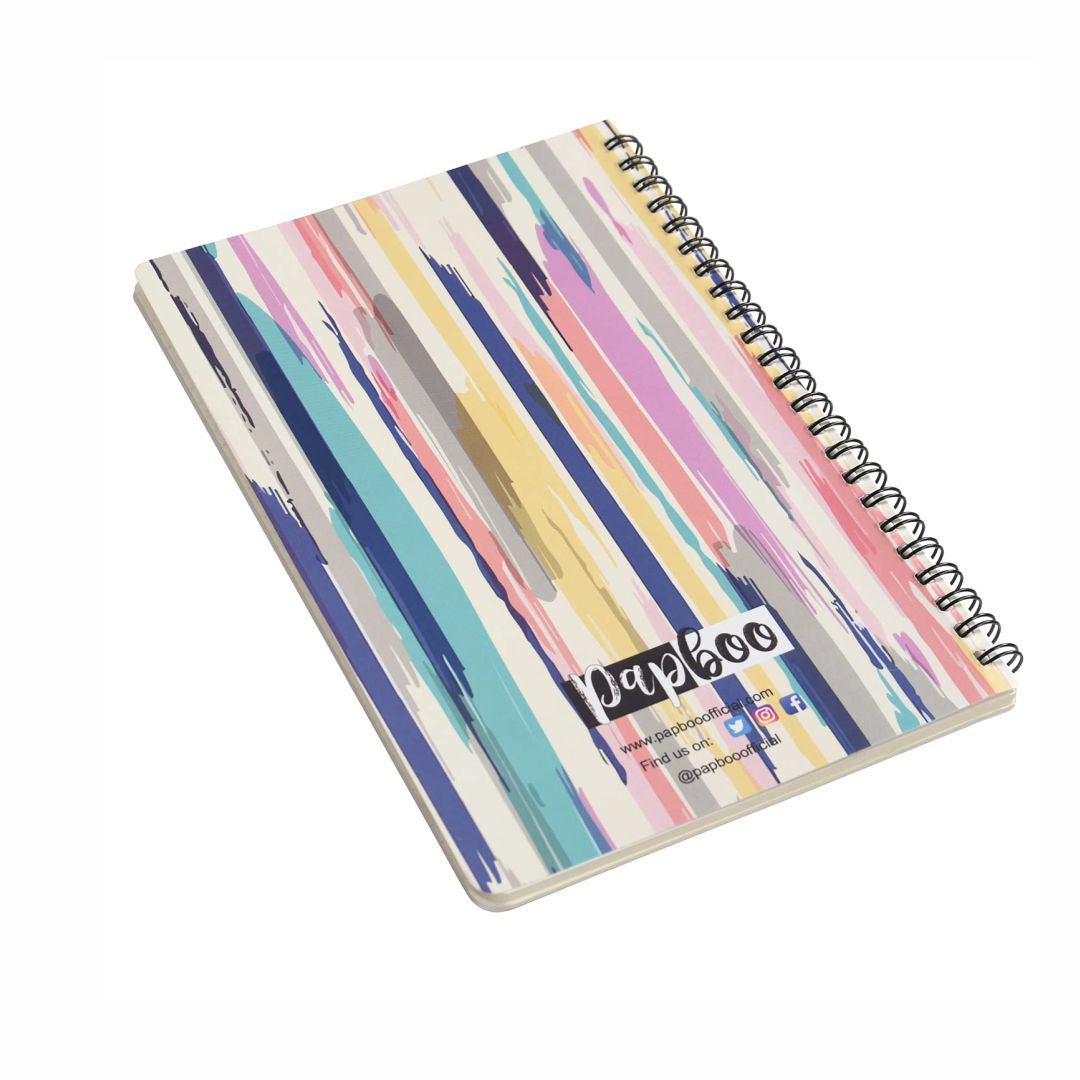 Papboo Handy step by step  spiral wiro Notebook Set (A5, Assorted, 120pages)