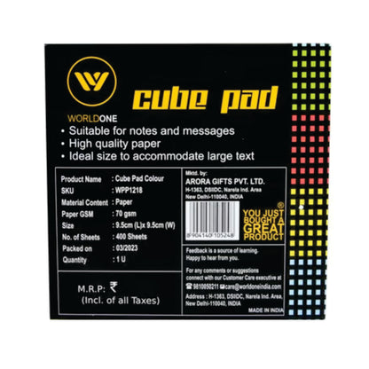 Worldone Cube Pad (Multicolour)