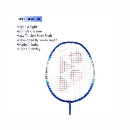 YONEX ZR 100 Light Aluminium Badminton Racquet with Full Cover (Black/Red) - Set of 2