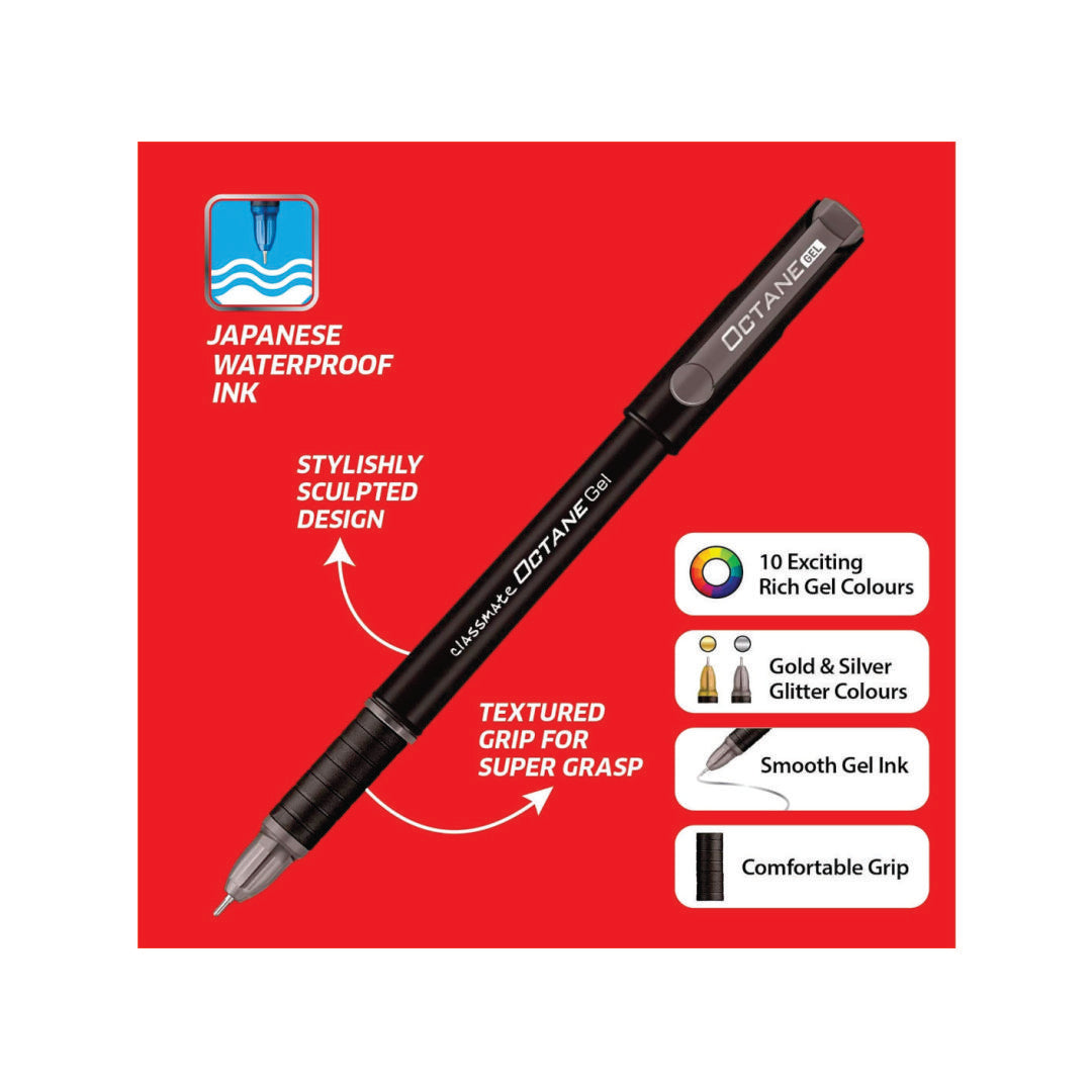 Classmate Gel Pen (Multicolour) Pack of 10