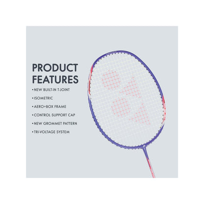 YONEX Voltric Lite 25i Graphite Strung Badminton Racket with Full Racket Cover (Blue) | for Intermediate Players | 77 Grams | Maximum String Tension - 30lbs