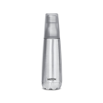 Milton Vertex 750 Vacuum Insulated Thermosteel Water Bottle/Flask | 25 oz | 750 ml | 24 hours Hot & Cold, 18/8 Stainless Steel, BPA Free, Food Grade, Leak-Proof | Silver