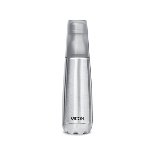 Milton Vertex 750 Vacuum Insulated Thermosteel Water Bottle/Flask | 25 oz | 750 ml | 24 hours Hot & Cold, 18/8 Stainless Steel, BPA Free, Food Grade, Leak-Proof | Silver