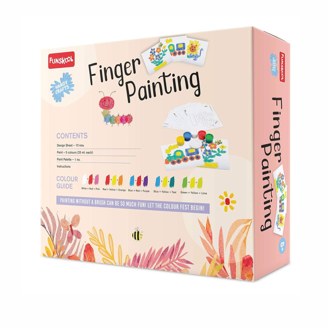 Handycrafts - Finger Painting,Art and Craft Kit, Make Your own fingerpainted Artwork, (5+Years )