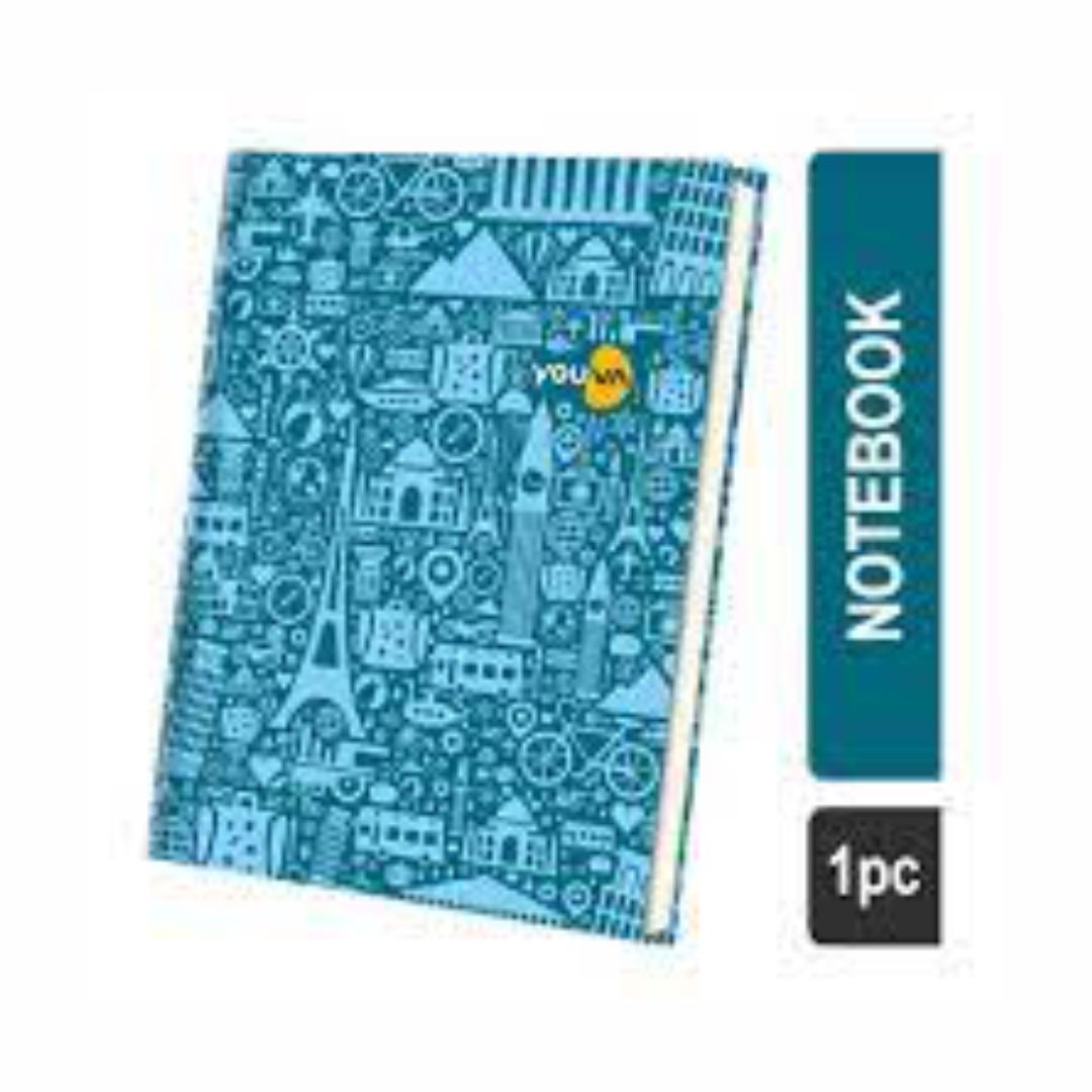 Navneet Youva Case Bound Jumbo Single Line Notebook (Assorted, 384 Pages)