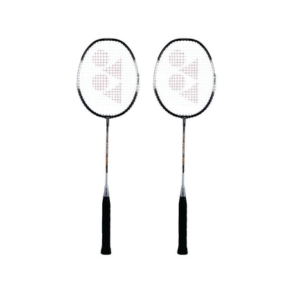 YONEX ZR 100 Light Aluminium Badminton Racquet with Full Cover (Black/Red) - Set of 2