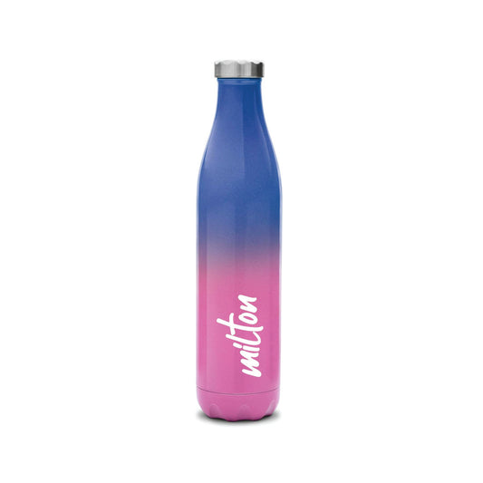 Milton Prudent 1100 Thermosteel 24 Hours Hot and Cold Water Bottle, 1023 ml, Pink Blue