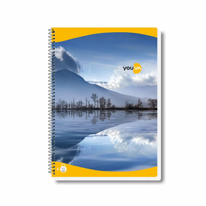 Navneet Unruled Youva Long Spiral Notebook (A4, Assorted, 400 Pages)