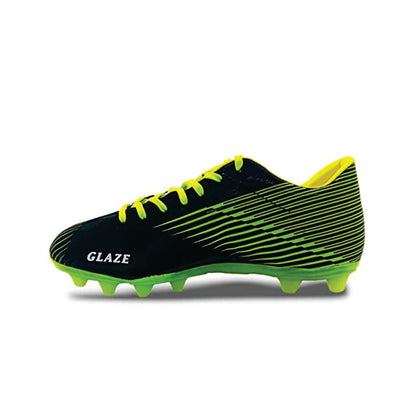 VINU -Sega New Glaze Black & Green Football Indore/Flat/Shoes