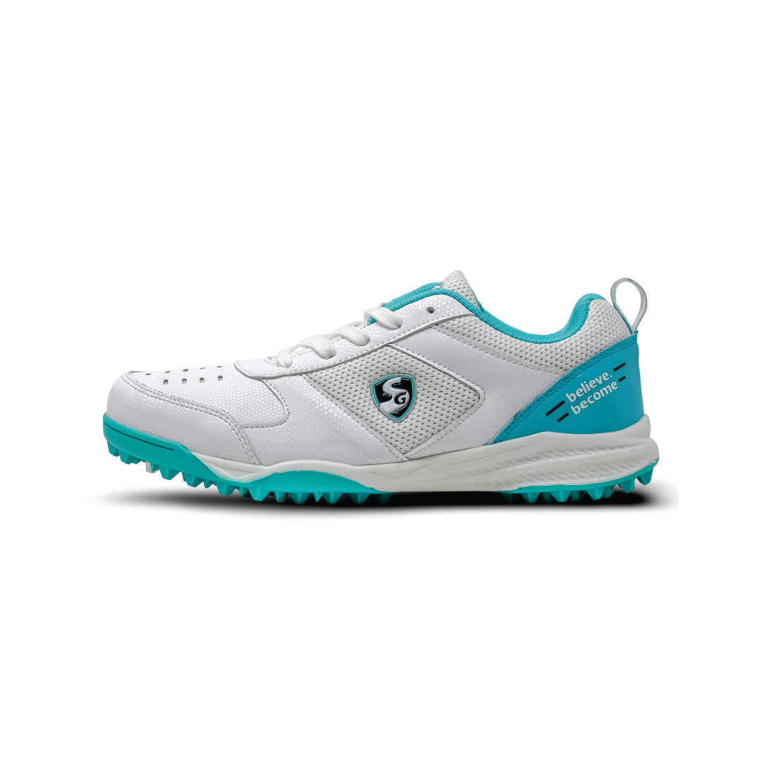 SG Fusion Cricket Shoes, Teal/White