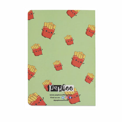 Papboo Unruled Foodie Handy Notebook Set (A5, Assorted, 4 X 60 pages)